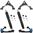 thumbnail image 1 of Detroit Axle - Front Shocks Absorber Assembly + Upper Lower Control Arm With Ball Joint Suspension Kit Replacement For Ford Expedition F-150 [4WD ONLY] - 6pc Set Fits select: 1997-2003 FORD F150, 1 of 1