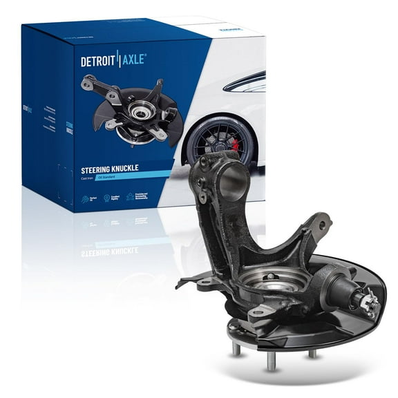 Detroit Axle - Front Steering Knuckle for 2013-2016 Honda Accord, Right Steering Knuckle & Wheel Hub Bearing Assembly 2013 2014 2015 2016 Replacement