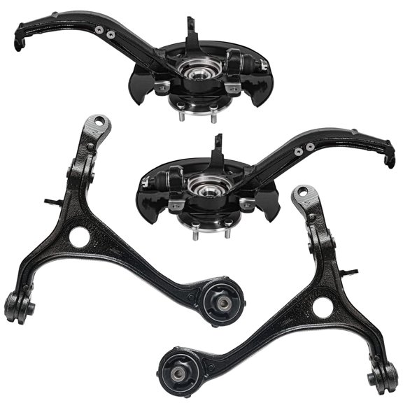 Detroit Axle - Front Steering Knuckles Hubs Lower Control Arms Replacement for 2003-2007 Honda Accord 2.4L w/Automatic Transmission