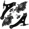 thumbnail image 1 of Detroit Axle - Front Steering Knuckles & Wheel Hub Bearings + Lower Control Arms Ball Joints Kit Replacement for RX330 RX350 RX400h Highlander, 1 of 9