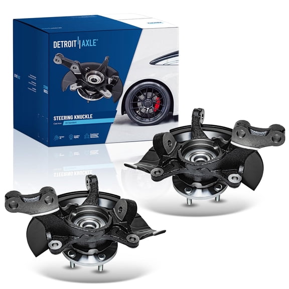 Detroit Axle - Front Steering Knuckles & Wheel Hub Bearings Replacement for 2004 2005 2006 Toyota Camry 2.4L - 2pc Set