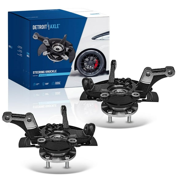 Detroit Axle - Front Steering Knuckles & Wheel Hub Bearings Replacement for