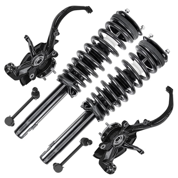 Detroit Axle - Front Steering Knuckles & Wheel Hub Bearings Struts Sway Bars Kit Replacement for 2010-2012 Mercury Milan Ford Fusion 2.5L