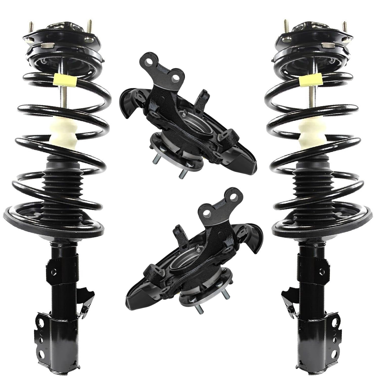 Front Knuckles Hubs Struts Springs for 2010-2013 RX350 RX450h Toyota Highlander