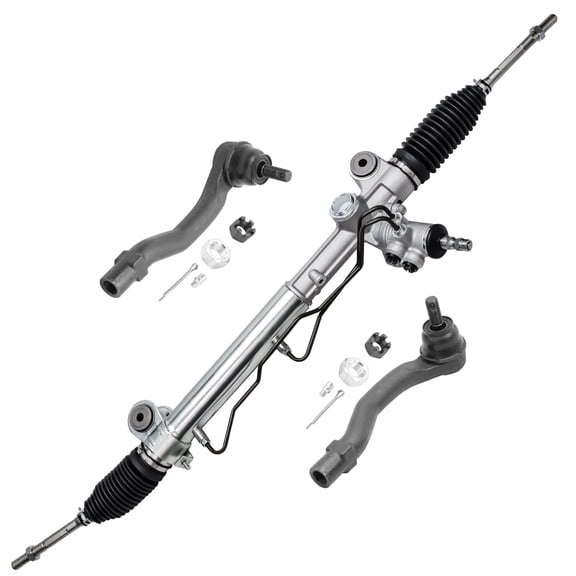 Detroit Axle - Front Steering Rack and Pinion Kit for 2002-2003 Toyota Camry Lexus ES300 Power Steering Rack & Pinion 2 Outer Tie Rod End Links Replacement