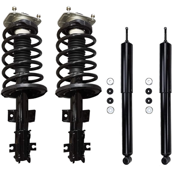 Detroit Axle - Front Strut & Coil Spring Assemblies Rear Shocks Absorbers Replacement for Volvo S60 S80 V70 - 4pc Set