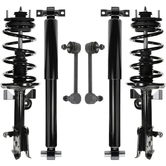 Detroit Axle - Front Strut Coil Spring Rear Shock Absorbers Sway Bar Links Replacement for 2009-2015 Honda Pilot - 6pc Set