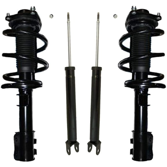 Detroit Axle - Front Strut w/Coil Spring Assembly & Rear Shock Absorbers Replacement for 2011 2012 2013 Kia Optima Korea Built Models w/Sport Suspension Only - 4pc Set