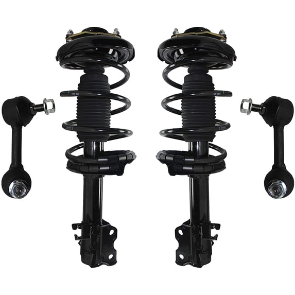 Front & Rear Struts w/Coil Spring & Sway Bar Links for 1997-2001 Toyota Camry (ONLY 2.2L) / 1999