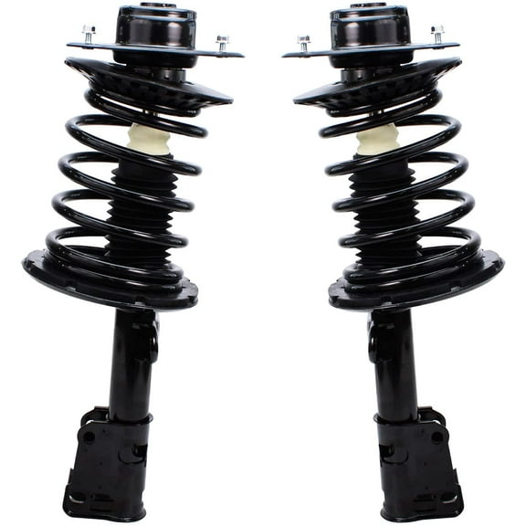 Detroit Axle - Front Struts for 2001-2007 Chrysler Town & Country Dodge Caravan Grand Caravan 2001-2003 Voyager Complete Struts w/Coil Spring 2002 2003 2004 2005 2006 Replacement Ready Struts Assembly