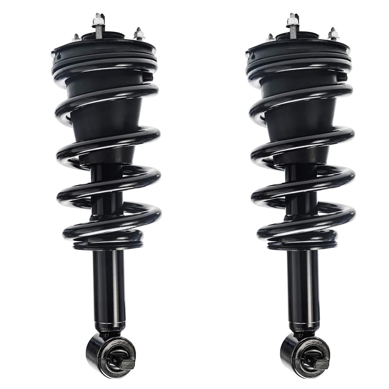 Detroit Axle - Front Struts for 4WD 2014-2018 Chevy GMC Silverado Sierra 1500 [w/o Magnetic Ride Control] Complete 2 Struts with Coil Spring 2015 2016 2017 Replacement Ready Struts Assembly