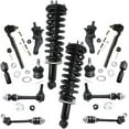 thumbnail image 1 of Detroit Axle - Front Struts Assembly + Inner Outer Tie Rods + Upper Lower Ball Joints + Front Rear Sway Bars Replacement for 1996-2002 Toyota 4Runner [V6 4x4 ONLY] - 14pc Set, 1 of 6