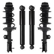Detroit Axle - Front Struts & Coil Spring + Rear Shock Absorbers Kit Replacement for 2012-2017 Hyundai Accent - 4pc Set