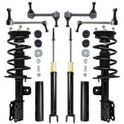 Detroit Axle - 3.5L Front 8pc Strut Kit for 13-18 Ford Taurus Replacement 2 Struts & Coil Spring 2 Rear Shock Absorber 4 Front and Rear Sway Bar Links 2013 2014 2015 2016 2017 2018 Suspension