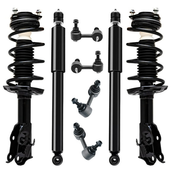 Detroit Axle - Front Struts & Coil Springs Rear Shock Absorbers Sway Bar Links Replacement for 2006-2011 Honda Civic DX EX LX Coupe - 8pc Set