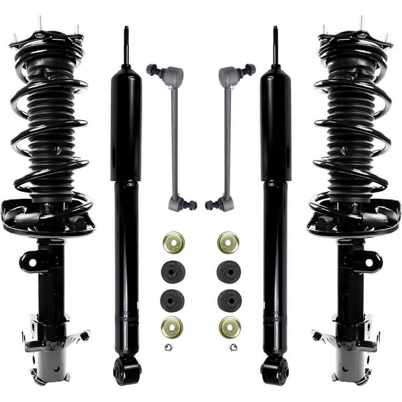 Detroit Axle - Front Struts & Coil Springs Rear Shock Absorbers Sway Bar Links Replacement for 2007-2012 Acura RDX - 6pc Set