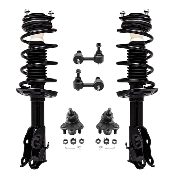 Detroit Axle - Front Struts & Coil Springs Sway Bar Links Lower Ball Joints Replacement for 2006-2011 Honda Civic 1.8L Coupe - 6pc Set