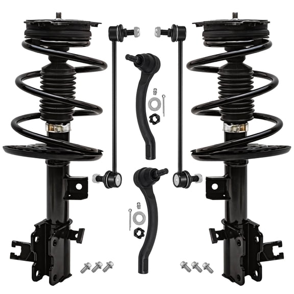 Detroit Axle - Front Struts & Coil Springs Sway Bar Links Outer Tie Rods Replacement for 2013-2018 Nissan Altima Sedan - 6pc Set