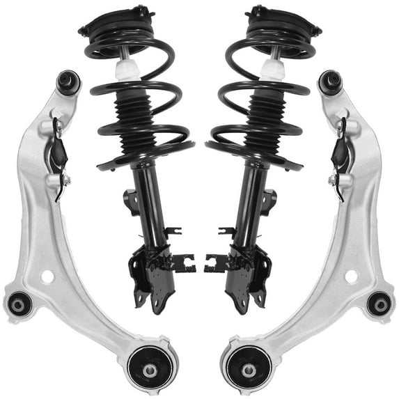 Detroit Axle - Front Struts Control Arms Kit for 2011-2017 Nissan Quest 2 Lower Control Arms w/Ball Joints 2 Struts with Coil Spring Replacement