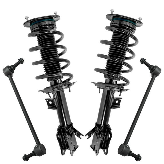 Detroit Axle - Front Struts Kit for Ford 2015-2018 Edge Lincoln 16-18 MKX, 2 Struts with Coil Spring Assembly 2 Sway Bar End Links 2016 2017 2018 Replacement Suspension
