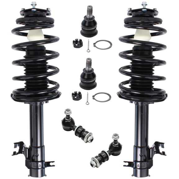 Detroit Axle - Front Struts + Lower Ball Joints + Sway Bar Links Replacement for 02-06 Nissan Sentra [1.8L Models ONLY; Excludes SE-R & SE-R SPEC V Models] - 6pc Set