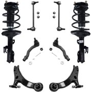 Detroit Axle - Front Struts + Lower Control Arms + Outer Tie Rods Sway Bar Links Kit Replacement for 2002 2003 Lexus ES300 Toyota Camry