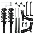 thumbnail image 1 of Detroit Axle - 14pc Front End Suspension Kit for 12-17 VW Jetta, Lower Control Arms Tie Rods Struts Coil Spring Rear Shock Absorber Front and Rear Sway Bars 2012 2013 2014 2015 2016 2017 Replacement, 1 of 9