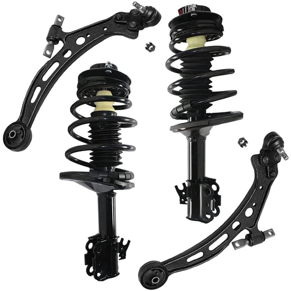 Detroit Axle - Front Struts Lower Control Arms w/Ball Joints Replacement for Toyota Camry Avalon Fits select: 1996 TOYOTA CAMRY DX/LE/XLE, 1996 TOYOTA AVALON XL/XLS