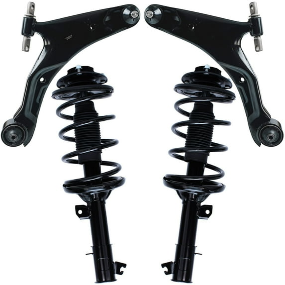 Detroit Axle Front Struts + Lower Control Arms w/ Ball Joints Replcement for 2001 - 2006 Hyundai Santa Fe - 4pc Set
