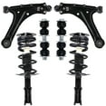 thumbnail image 1 of Detroit Axle - Front Struts + Lower Control Arms w/Ball Joints + Sway Bars Replacement for 2000 - 2005 Chevy Cavalier Pontiac Sunfire (RPO Code FE1 (Soft Ride Suspension)) - 6pc Set, 1 of 5