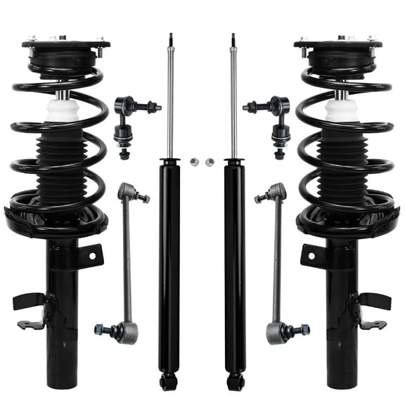 Detroit Axle - Front Struts Rear Shock Absorbers Assembly Sway Bar Links Replacement for 2012 Ford Focus (2.0L No ST or RS) - [2013 Focus w/Automatic Dual Clutch Trans] - 8pc Set