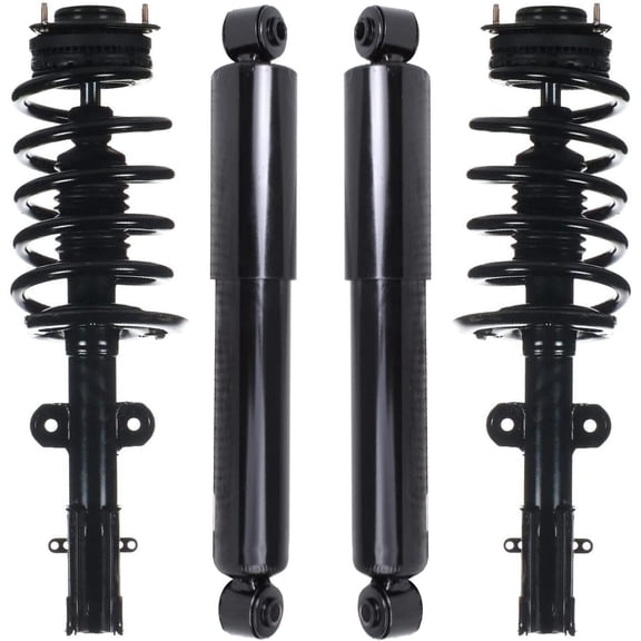 Detroit Axle - Front Struts & Rear Shock Absorbers Replacement for Chrysler Town & Country S Dodge Grand Caravan R/T GT Ram C/V - 4pc Set
