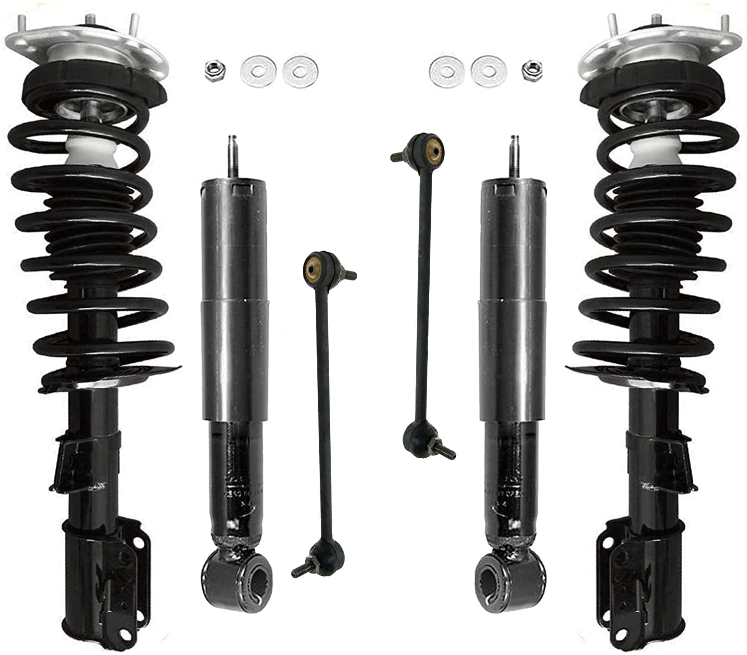 Detroit Axle Front Struts Rear Shock Absorbers for Volvo V70 S70 C70