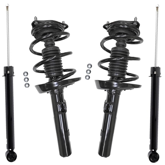 Detroit Axle - Front Struts Rear Shocks for 2016-2021 Honda Civic, 2019-2022 Honda Insight, 2 Complete Struts with Coil Spring Assembly 2 Shock Absorbers Suspension Kit