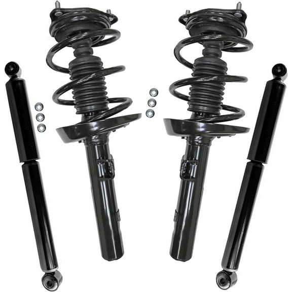Detroit Axle - Front Struts Rear Shocks for 2016-2020 Honda Civic, 2 Complete Struts with Coil Spring Assembly 2 Shock Absorbers Replacement Suspension Kit