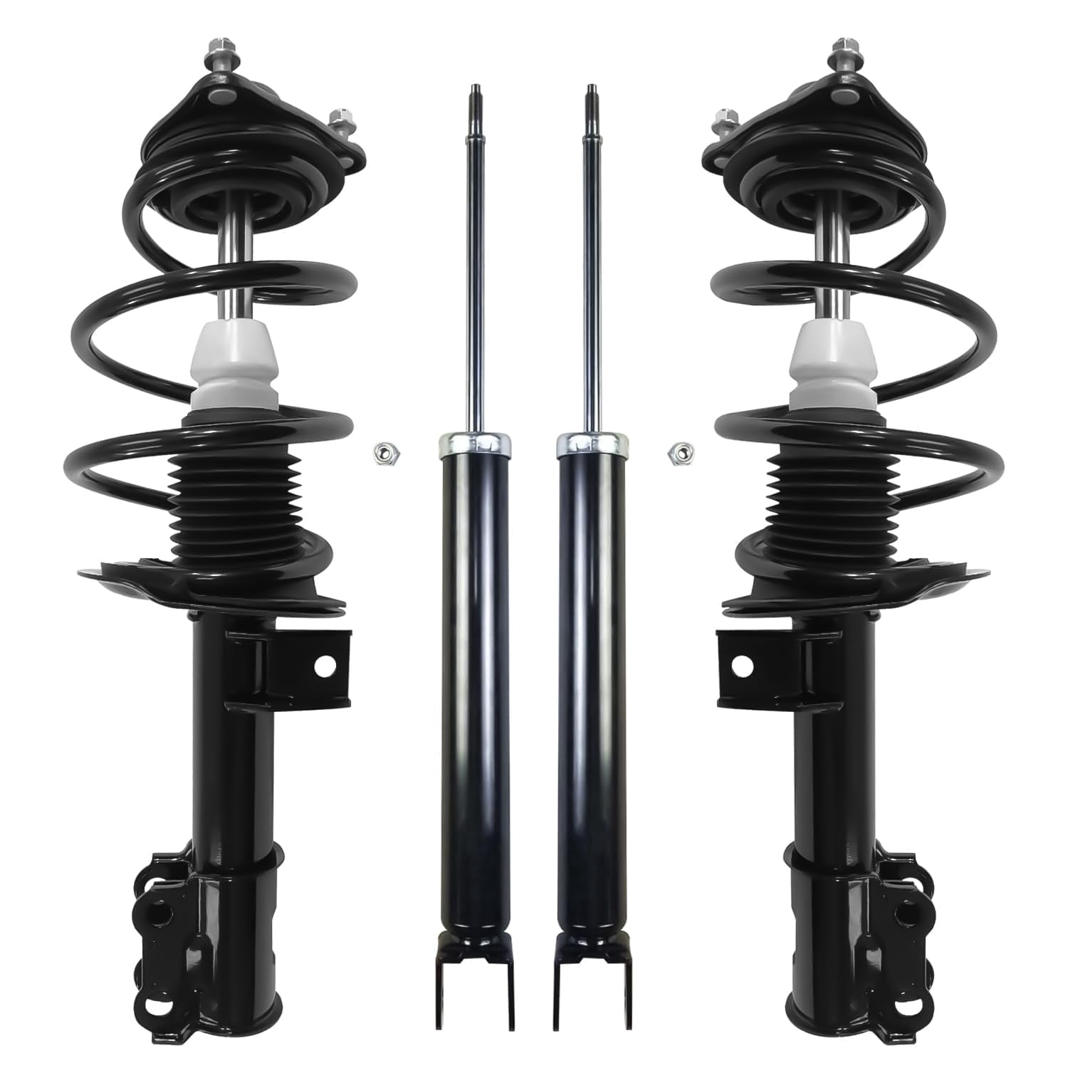 Detroit Axle - Front Struts Rear Shocks for 2011-2014 Hyundai Sonata w/ Sport Suspension [Front Facing Stabilizer Mount], 2 Struts w/ Coil Springs & 2 Shocks Suspension 2012 2013 Replacement