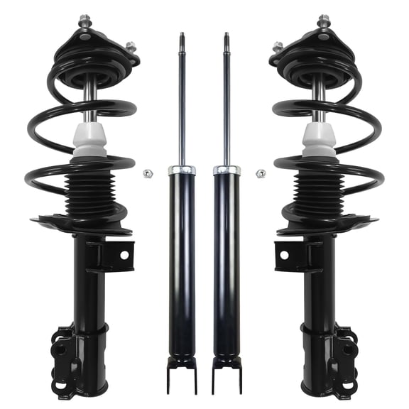 Detroit Axle - Front Struts Rear Shocks for 2011-2014 Hyundai Sonata w/ Sport Suspension [Front Facing Stabilizer Mount], 2 Struts w/ Coil Springs & 2 Shocks Suspension 2012 2013 Replacement