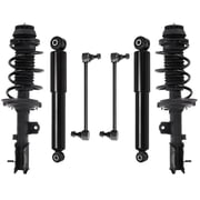 Detroit Axle - Front Struts Rear Shocks for 2012-2017 Hyundai Accent, Struts with Coil Spring Shock Absorbers Sway Bars Replacement