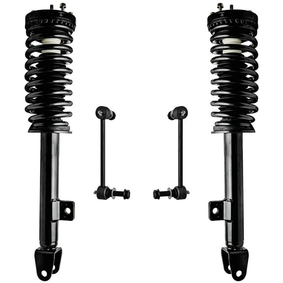 Detroit Axle - Front Struts Sway Bars for 05-10 Chrysler 300 Dodge Charger Magnum Complete 2 Struts w/Coil Spring 2 Front Sway Bar Links 2005 2006 2007 2008 2009 2010 Replacement Ready Struts