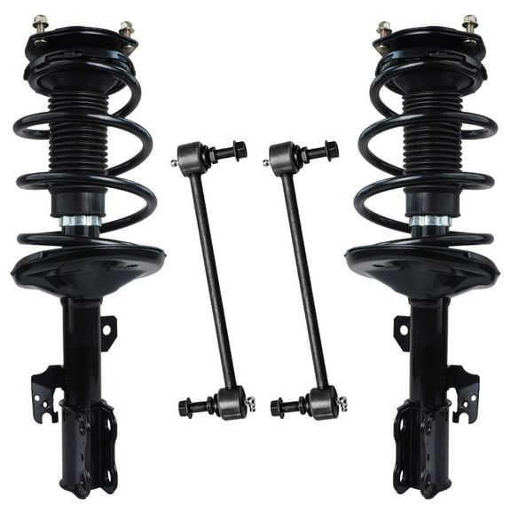 Detroit Axle - Front Struts Sway Bars for 2002-2003 Toyota Camry Lexus ES300 Complete 2 Struts w/Coil Spring 2 Sway Bar Links Replacement Quick Install Ready Struts Assembly