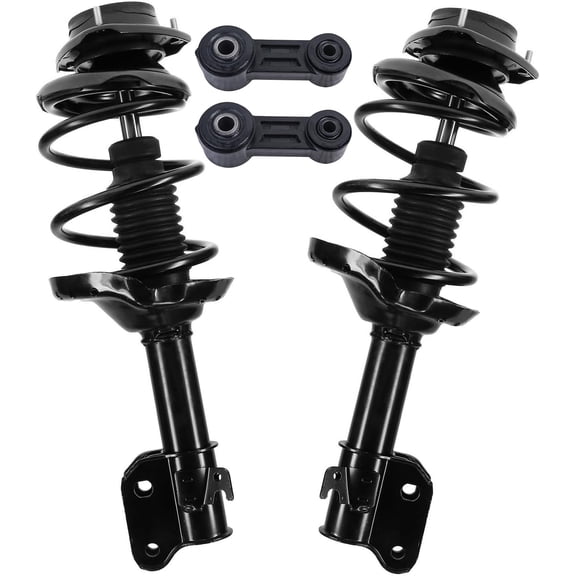 Detroit Axle - Front Struts Sway Bars for 2004-2007 Subaru Impreza [Wagon], 2 Struts with Coil Spring Assembly 2 Stabilizer Sway Bar Links 2005 2006 Replacement Suspension Kit