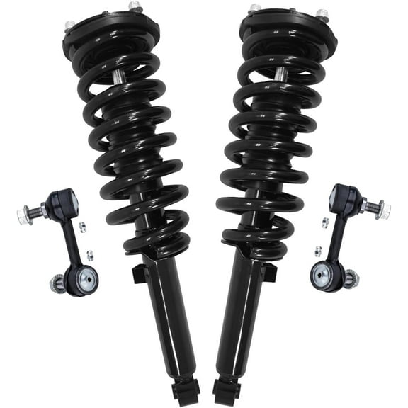 Detroit Axle - Front Struts Sway Bars for 2007 2008 2009 Kia Sorento, 2 Complete Struts with Coil Spring Assembly 2 Sway Bar End Links Replacement Suspension Kit