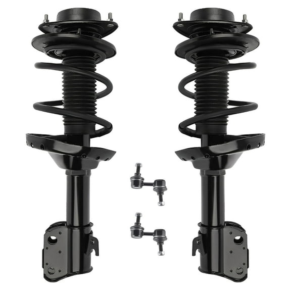 Detroit Axle - Front Struts Sway Bars for 2008-2011 Subaru Impreza, 2 Quick Complete Struts with Coil Spring 2 Sway Bar End Links 2009 2010 Replacement Suspension Kit