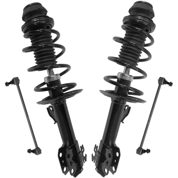 Detroit Axle - Front Struts Sway Bars for 2011 2012 2013 2014 Scion xD, 2 Complete Struts with Coil Spring Assembly 2 Sway Bar End Links Replacement Suspension Kit