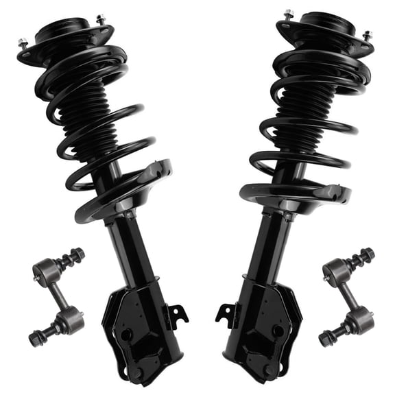 Detroit Axle - Front Struts Sway Bars for 2016-2017 Subaru Crosstrek 2013-2015 XV Crosstrek [Automatic CVT Trans], 2 Struts with Coil Springs 2 Sway Bar End Links Suspension Replacement