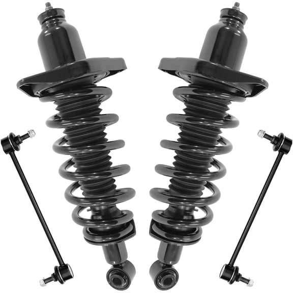 Detroit Axle - Front Struts Sway Bars for 2016-2020 Honda Pilot 2017-2020 Honda Ridgeline 2 Struts with Coil Spring Assembly 2 Sway Bar End Links 2018 2019 Suspension Kit Replacement