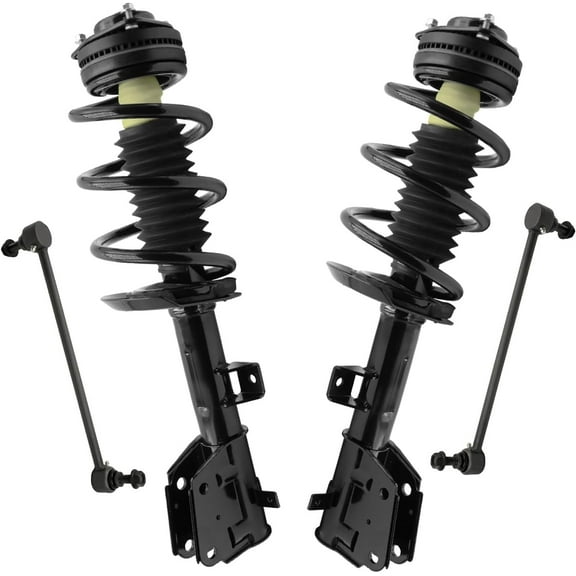 Detroit Axle - Front Struts Sway Bars for 2017 2018 2019 Chrysler Pacifica [Hybrid Models] 2 Struts with Coil Spring 2 Sway Bar End Links Replacement Suspension Kit