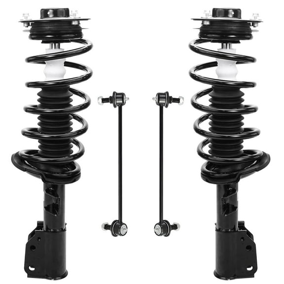 Detroit Axle - Front Struts Sway Bars for Chevy Equinox GMC Terrain Saturn Vue Pontiac Torrent Suzuki XL-7 Complete 2 Struts w/Coil Springs 2 Sway Bars Replacement Struts Assembly