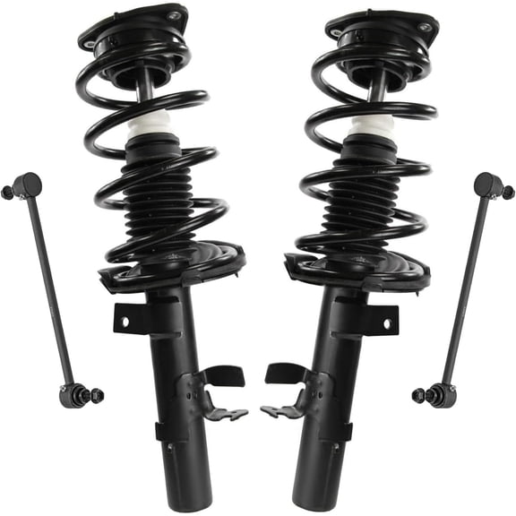 Detroit Axle - Front Struts Sway Bars for Ford 2013-2018 C-Max, 2 Struts with Coil Spring 2 Sway Bar End Links 2014 2015 2016 2017 Replacement Suspension Kit