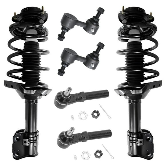 Detroit Axle - Front Struts Sway Bars Outer Tie Rods Replacement for 2006 2007 2008 Subaru Forester [Exc. Models w/Self-Leveling Sus.]